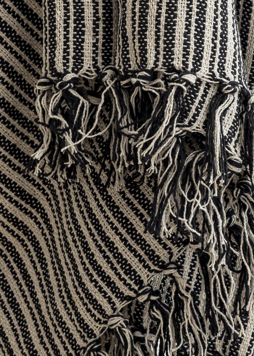 Torkkupeitto Stripes - Musta/Beige 130x160 cm