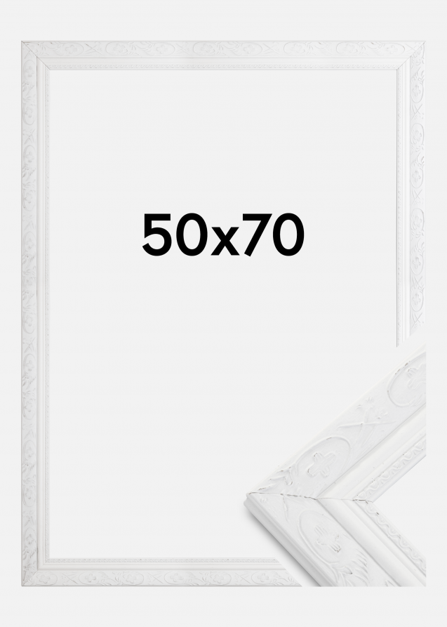 Kehys Barock Valkoinen 50x70 cm