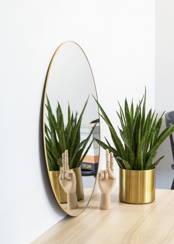 KAILA Round Mirror - Thin Brass 70 cm 