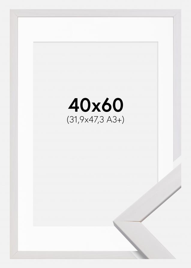 Kehys Stilren Valkoinen 40x60 cm - Passepartout Valkoinen 32,9x48,3 cm (A3+)