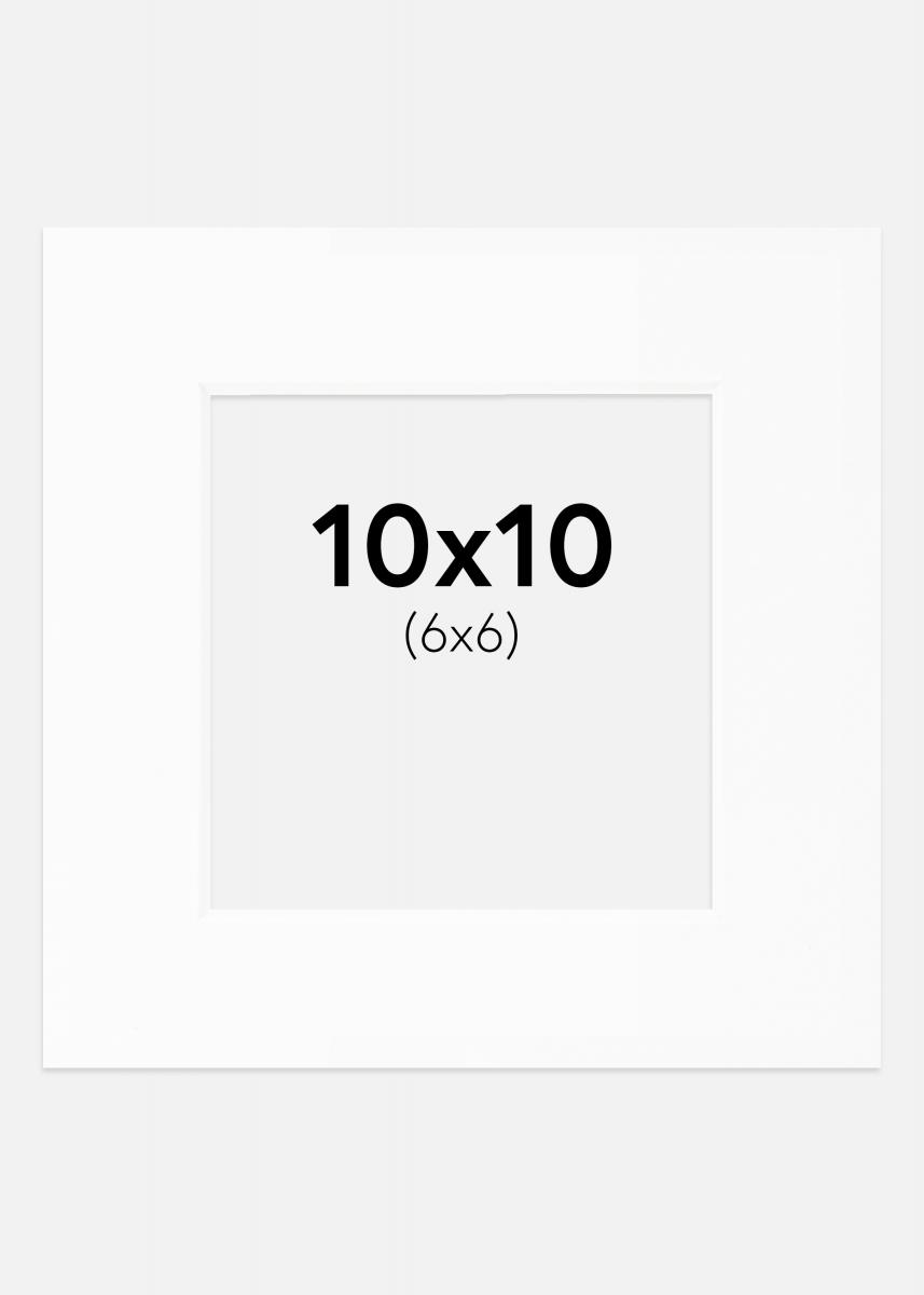 Passepartout Valkoinen Standard (Valkoinen keskus) 10x10 cm (6x6)