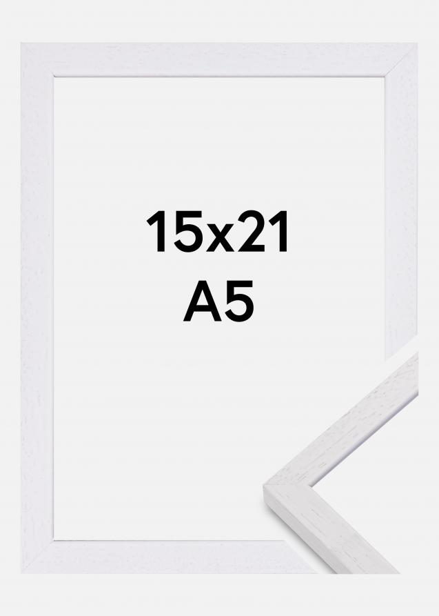 Valokuvakehys Glendale Matta heijastamaton lasi Valkoinen 15x21 cm (A5)