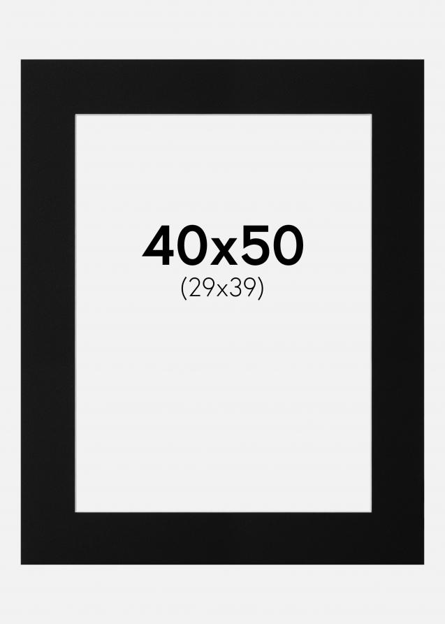 Paspatuuri Musta Standard (Valkoinen keskus) 40x50 cm (29x39)