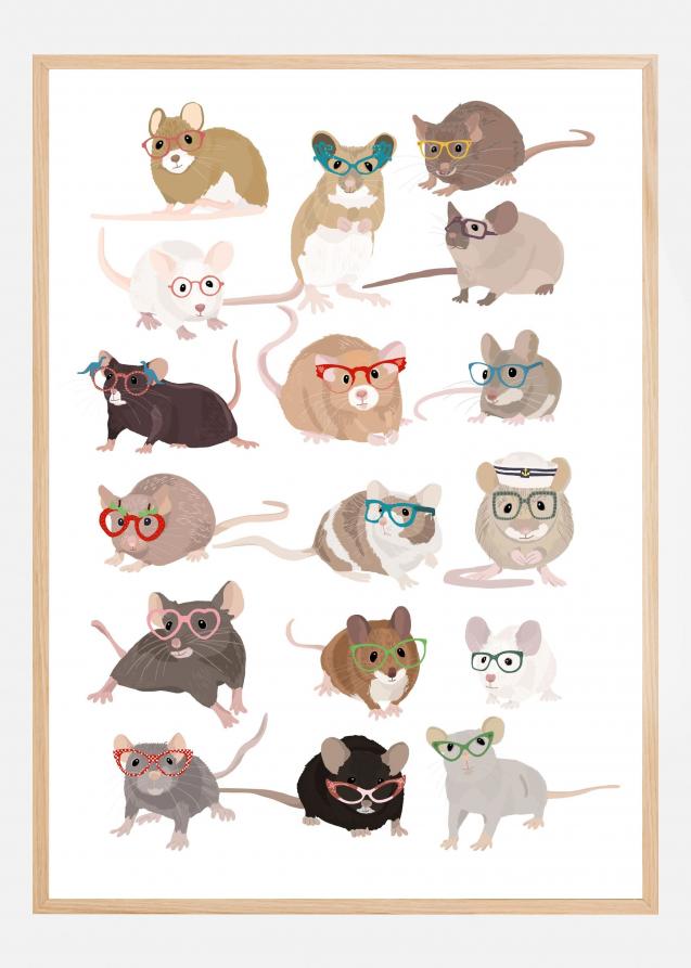 Mice In Glasses Juliste