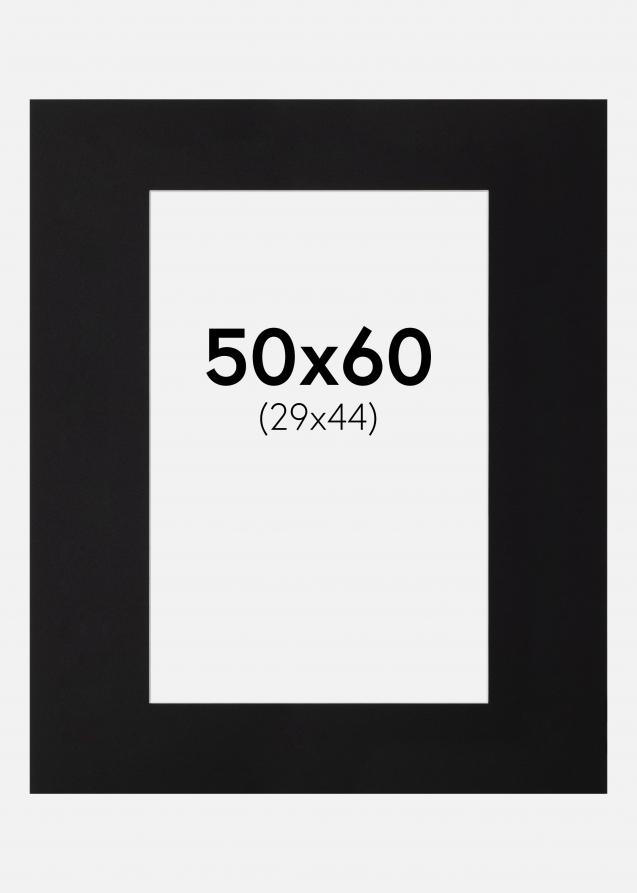 Paspatuuri Musta Standard (Valkoinen keskus) 50x60 cm (29x44)