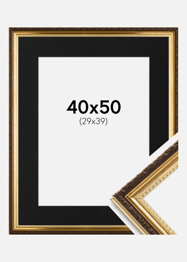 Kehys Abisko Kulta 40x50 cm - Paspatuuri Musta 30x40 cm