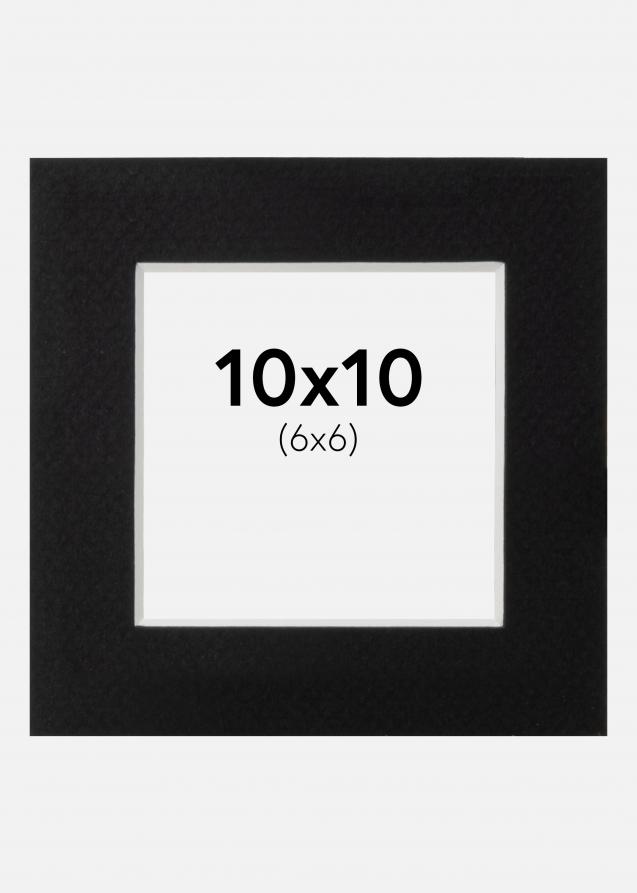 Paspatuuri Musta Standard (Valkoinen Keskus) 10x10 cm (6x6)