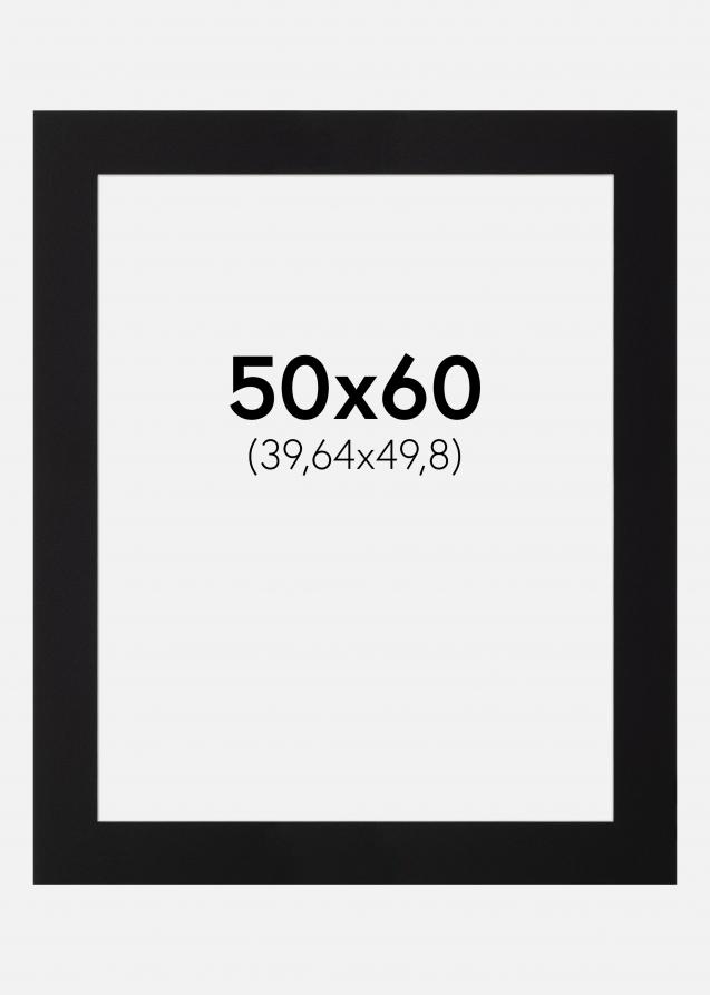 Paspatuuri Musta Standard (Valkoinen Keskus) 50x60 cm (39,64x49,8)