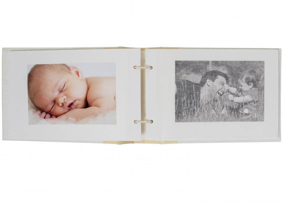 Vauva-albumi Bambini Creme - 23,5x16 cm (40 Valkoista sivua / 20 lehte)
