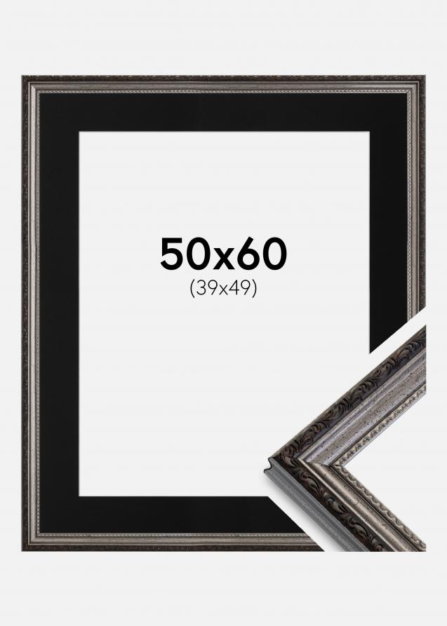 Kehys Abisko Hopea 50x60 cm - Paspatuuri Musta 40x50 cm