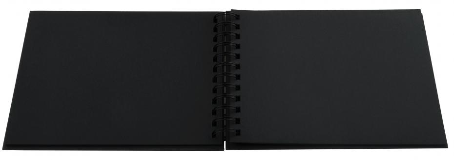 Fun Kierrealbumi Musta - 23x17 cm (40 Mustaa sivua / 20 lehte)
