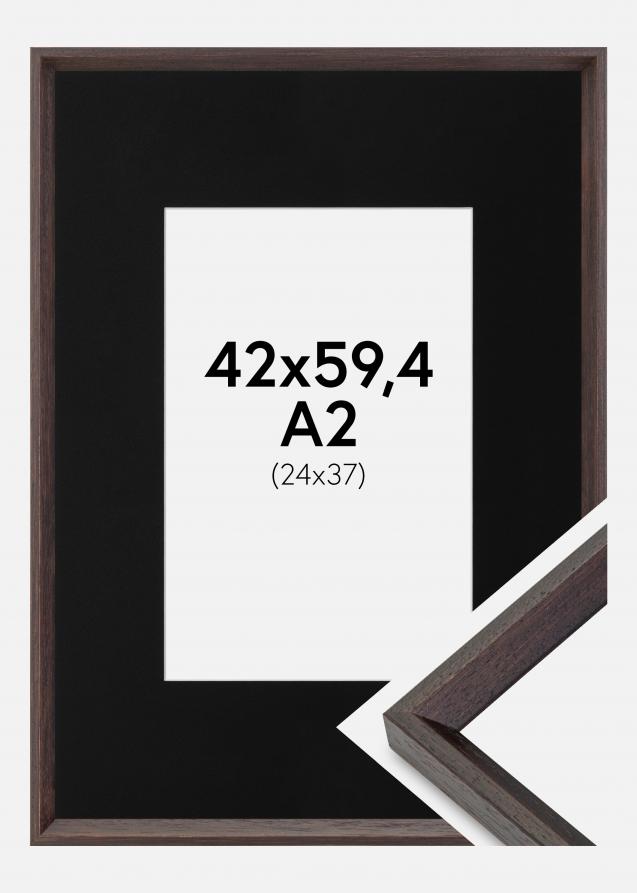 Kehys Globe Espresso 42x59,4 cm (A2) - Paspatuuri Musta 25x38 cm