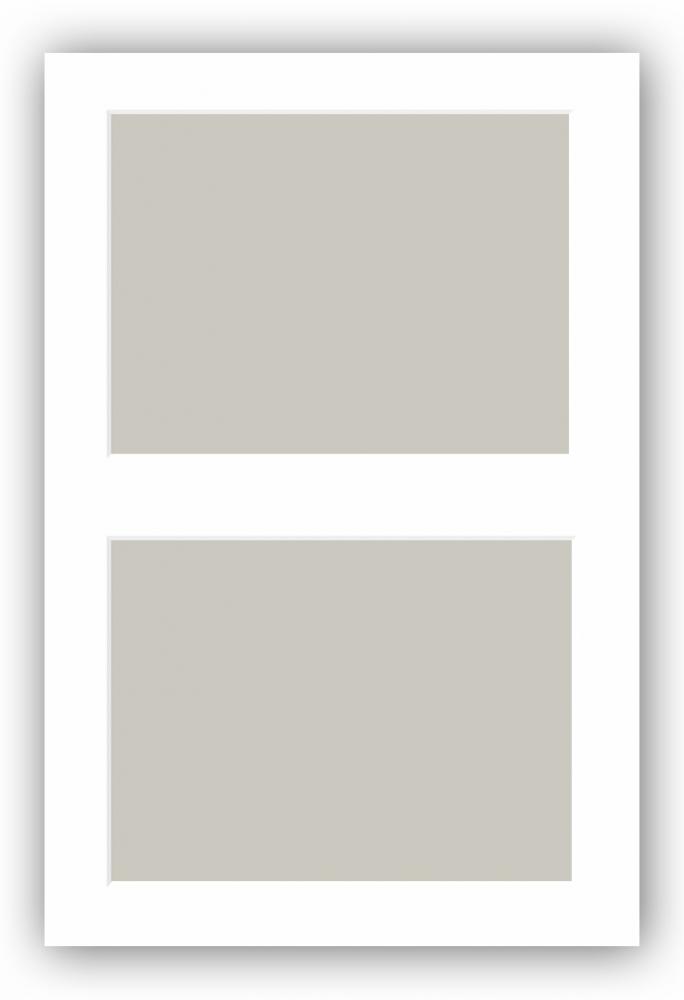 Paspatuuri Valkoinen 50x75 cm - Kollaasi 2 kuvalle (29x39 cm)