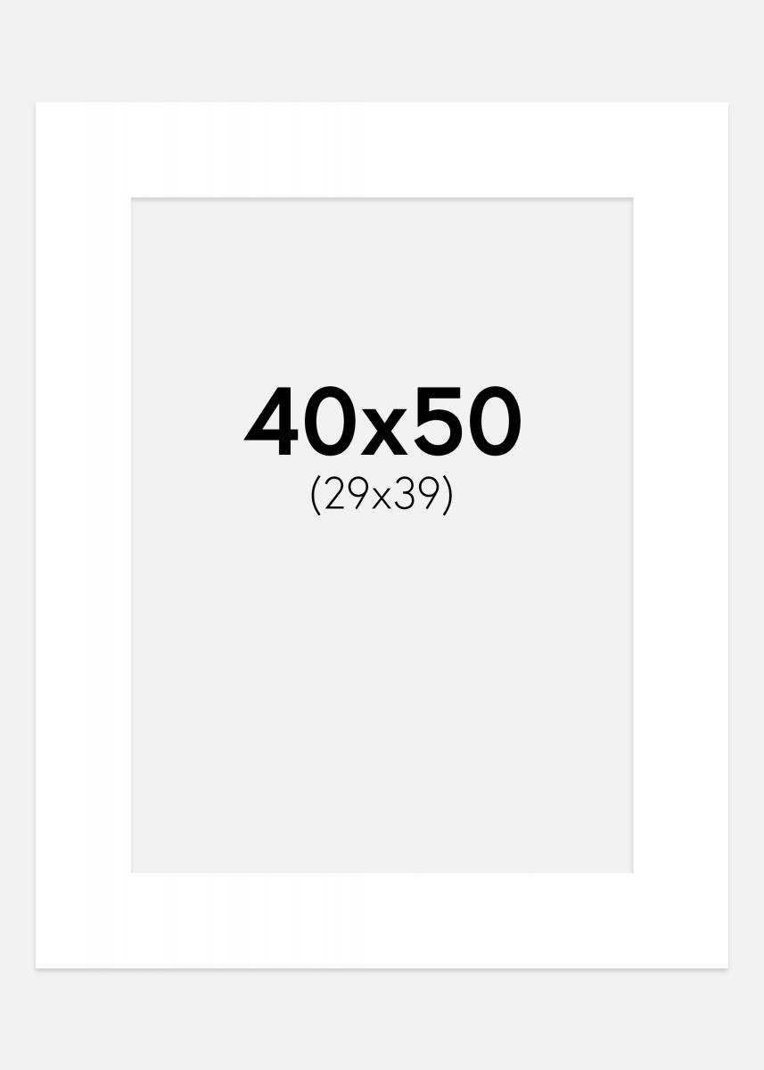 Paspatuuri Puhtaan valkoinen 40x50 cm (29x39 cm)
