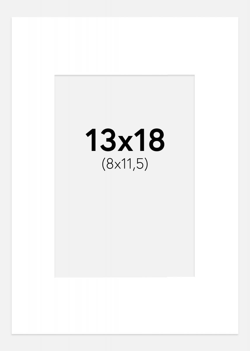 Paspatuuri Supervalkoinen (Valkoisella keskustalla) 13x18 cm (8x11,5 cm)