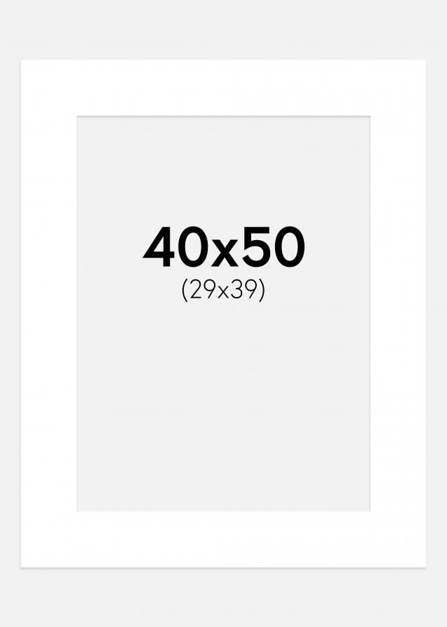 Paspatuuri Puhtaan valkoinen 40x50 cm (29x39 cm)