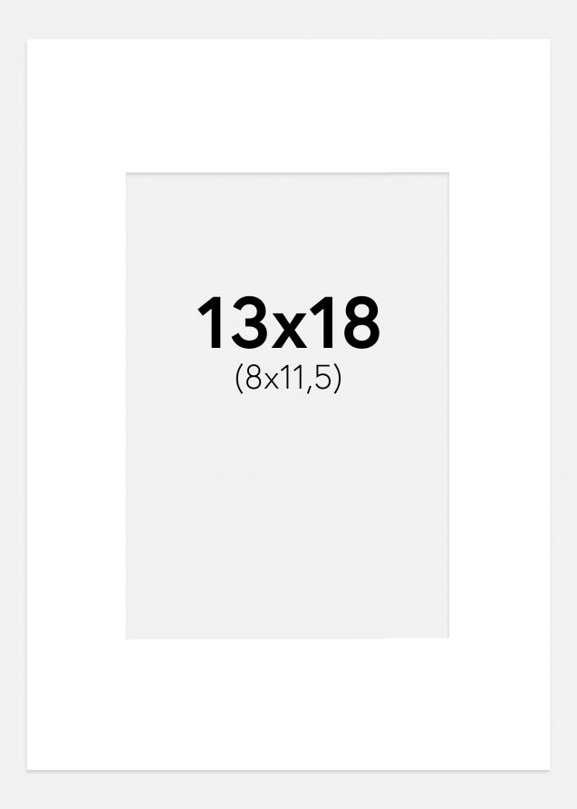 Paspatuuri Supervalkoinen (Valkoisella keskustalla) 13x18 cm (8x11,5 cm)