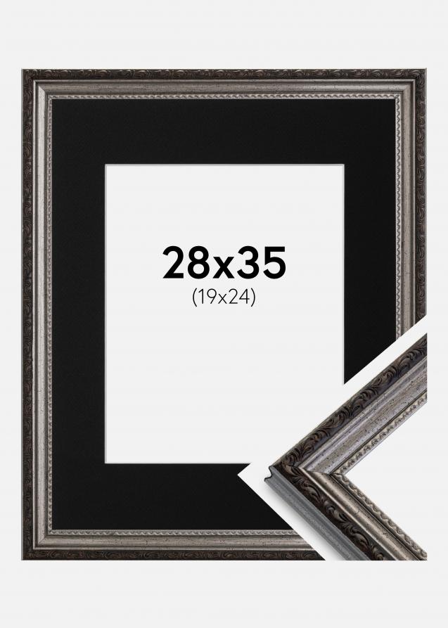 Kehys Abisko Hopea 28x35 cm - Paspatuuri Musta 20x25 cm