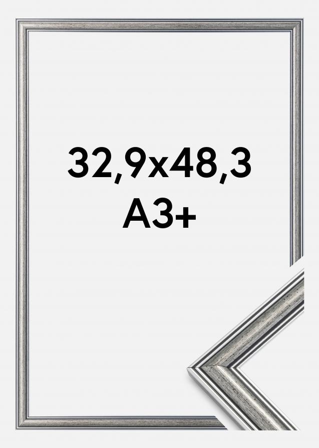 Kehys Frigg Hopeanvärinen 32,9x48,3 cm (A3+)