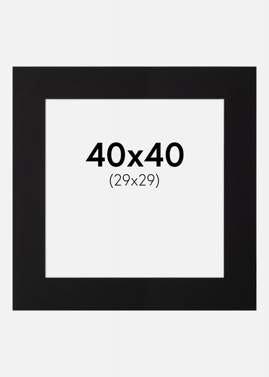 Paspatuuri Musta Standard (Valkoinen keskus) 40x40 cm (29x29)