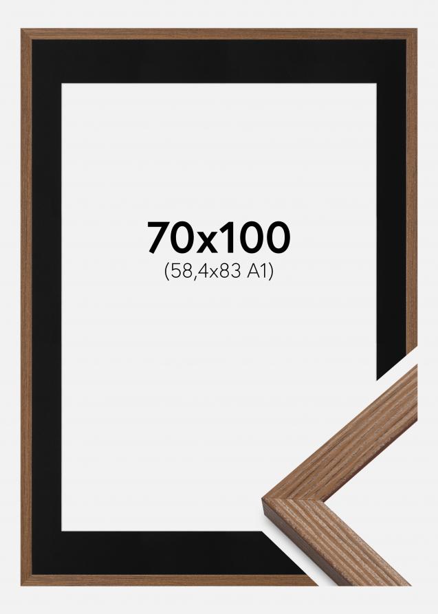 Kehys Fiorito Tumma Tammi 70x100 cm - Paspatuuri Musta 59,4x84 cm (A1)