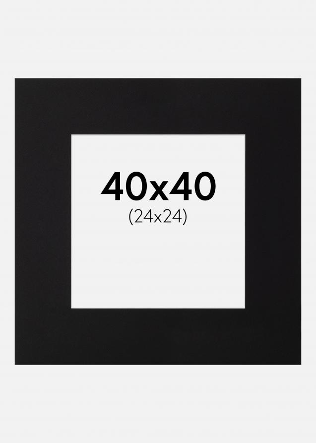 Paspatuuri Musta Standard (Valkoinen keskus) 40x40 cm (24x24)
