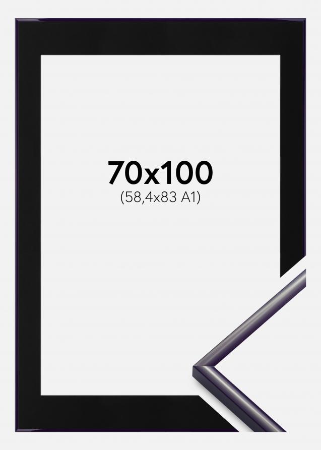 Kehys New Lifestyle Tummanliila 70x100 cm - Paspatuuri Musta 59,4x84 cm (A1)