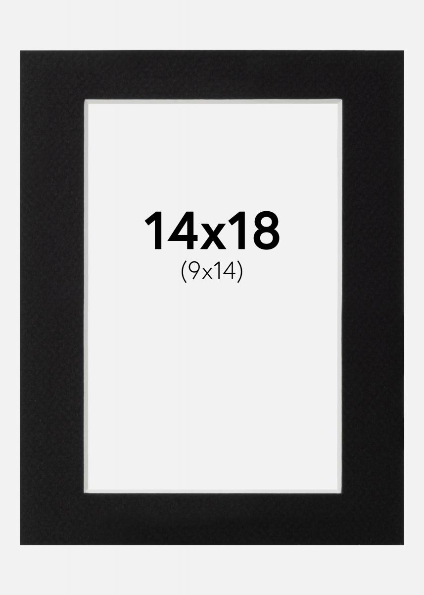 Paspatuuri Musta (Valkoinen keskus) 14x18 cm (9x14)