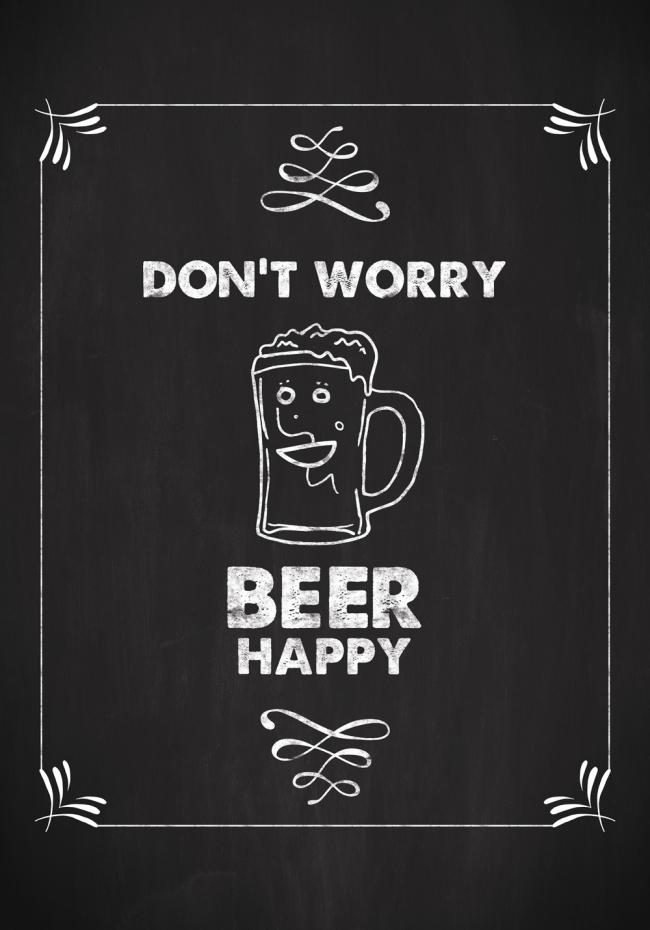 Dont worry beer happy Juliste