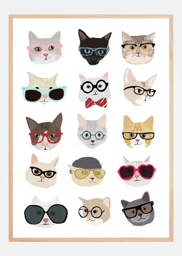Cats With Glasses Juliste