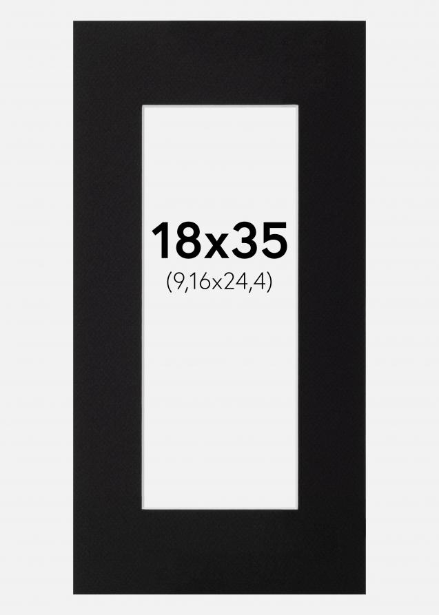 Paspatuuri Musta Standard (Valkoinen Keskus) 18x35 cm (9,16x24,4)