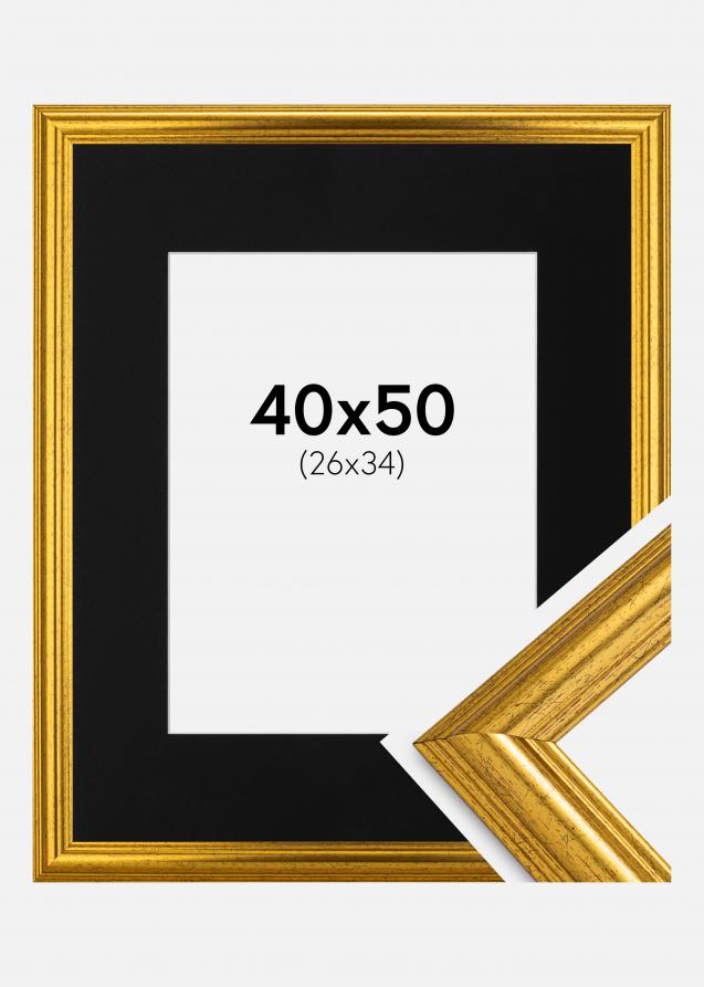 Kehys Västkusten Kulta 40x50 cm - Paspatuuri Musta 27x35 cm