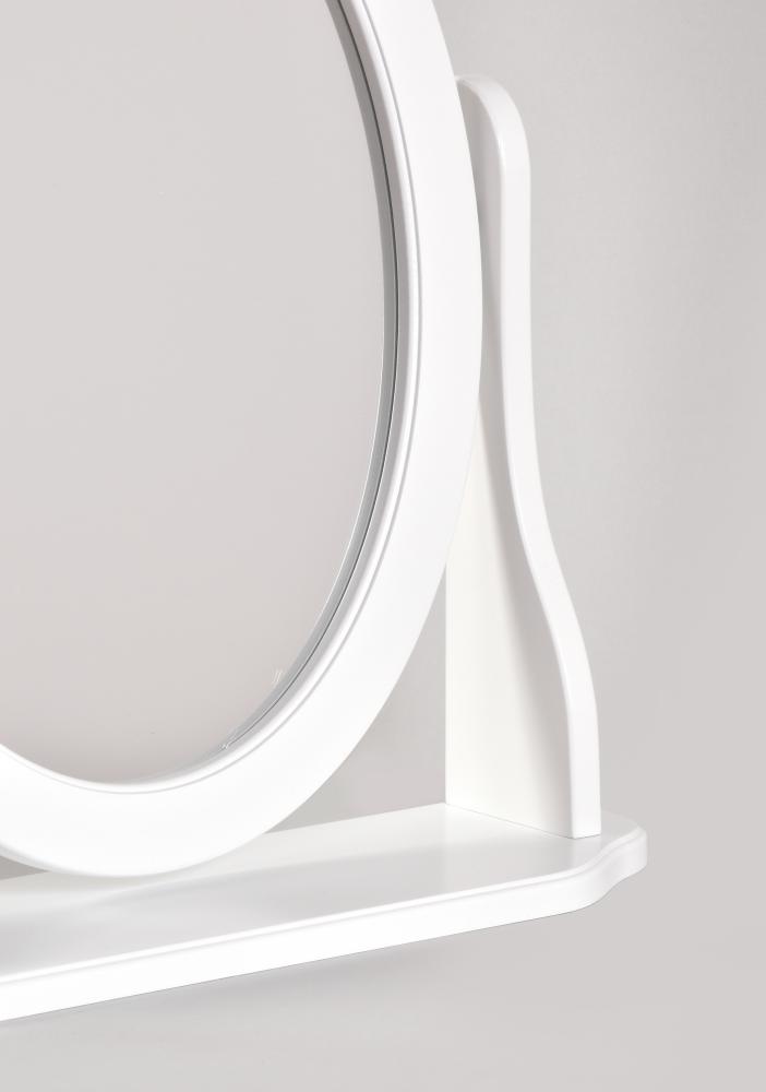 Peili Bella Oval Dressing Table Valkoinen 46x49x12 cm