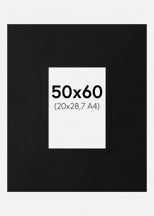Paspatuuri XXL Musta (Valkoinen Keskus) 50x60 cm (20x28,7)