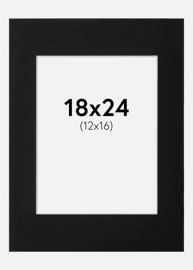 Paspatuuri Musta Standard (Valkoinen Keskus) 18x24 cm (12x16)