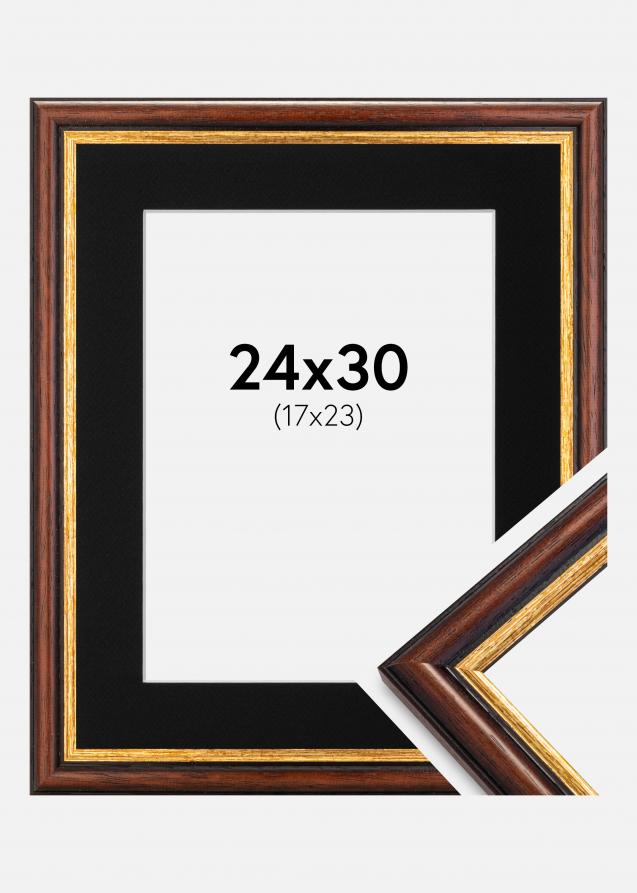 Kehys Siljan Ruskea 24x30 cm - Paspatuuri Musta 18x24 cm