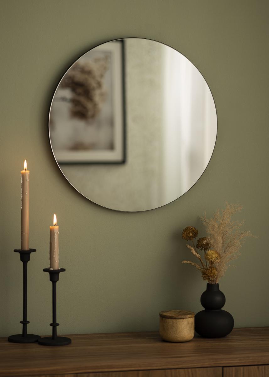 Pyöreä peili ilman kehystä harmaalla peililasilla merkiltä House Doctor. Koko 50 cm