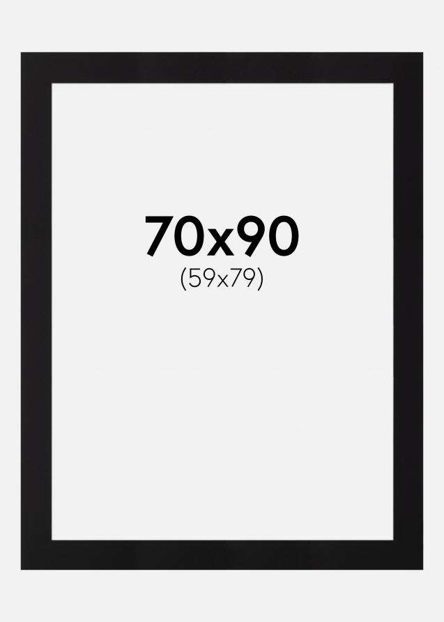 Paspatuuri Musta Standard (Valkoinen Keskus) 70x90 cm (59x79)