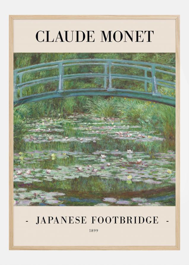 Claude Monet -Japanese Footbridge 1899 Juliste