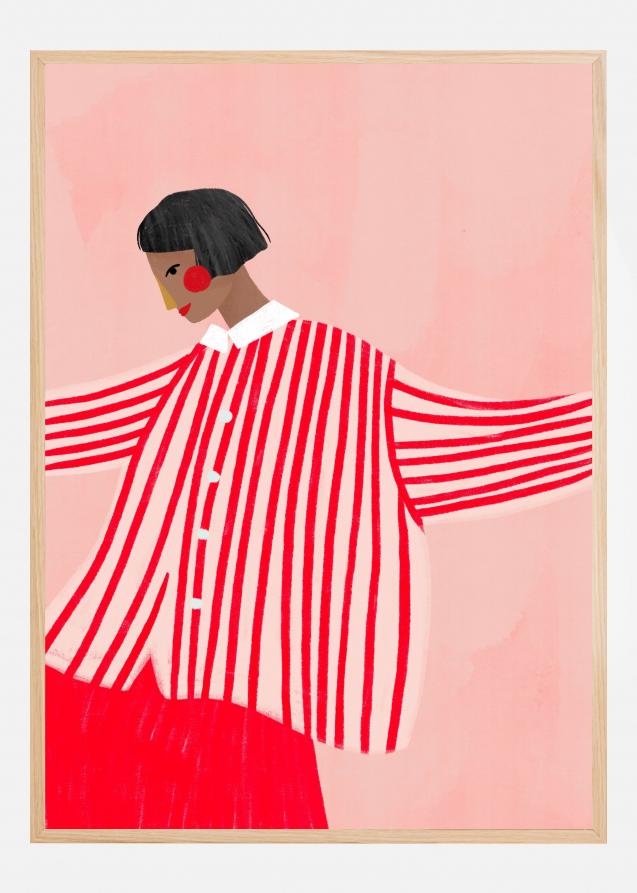 The Woman With the Red Stripes Juliste