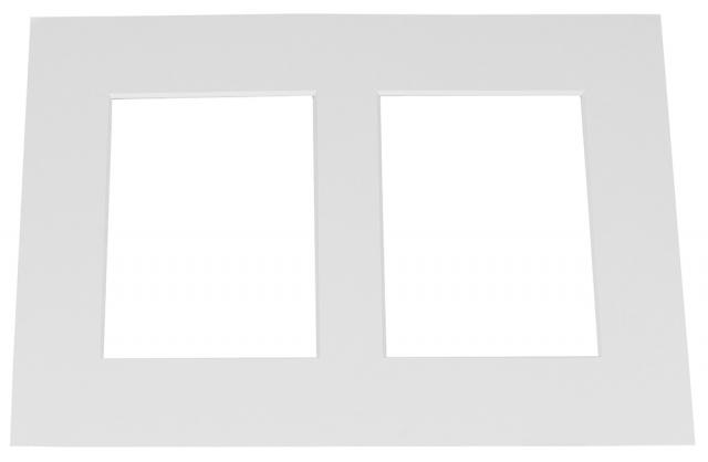 Paspatuuri Valkoinen Kollaasi 2 kuvalle 20x30 cm (9x14)
