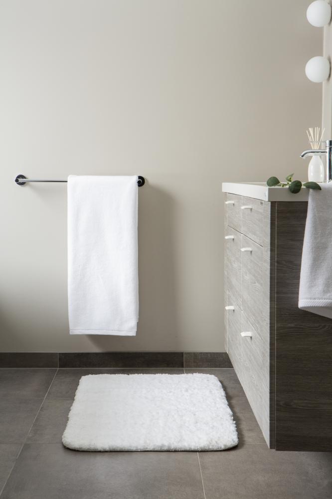 Kylpyhuoneen matto Zero - Lumenvalkoinen 60x100 cm