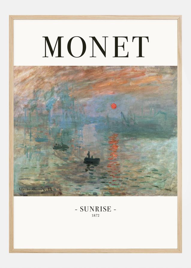 Claude Monet -Sunrise 1872 Juliste
