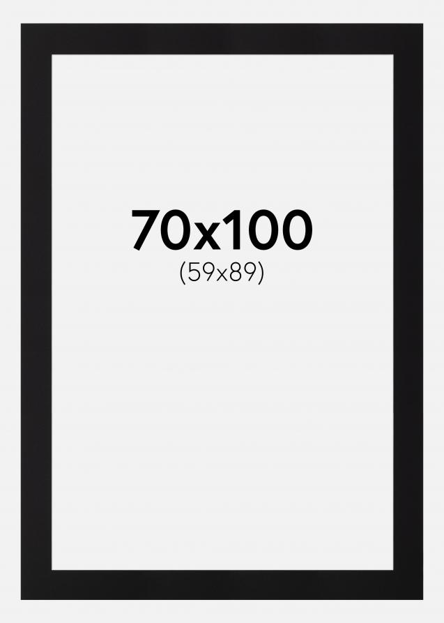 Paspatuuri Musta Standard (Valkoinen keskus) 70x100 cm (59x89)