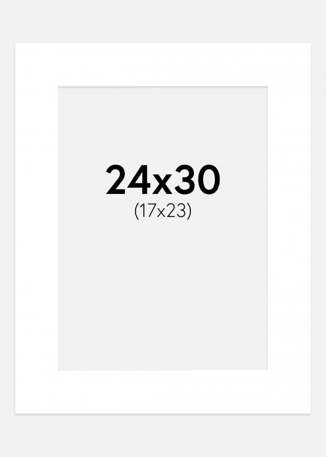 Paspatuuri Supervalkoinen (Valkoisella keskustalla) 24x30 cm (17x23 cm)