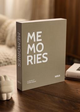 KAILA MEMORIES Grey/White - Coffee Table Photo Album (60 Mustaa sivua)