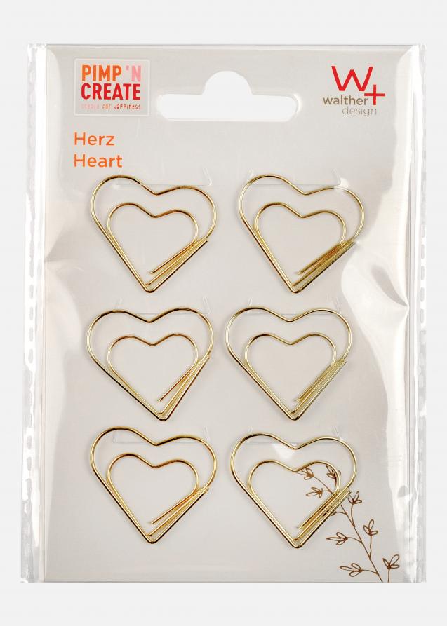 PAC Metallinen Paperclip Heart Kulta