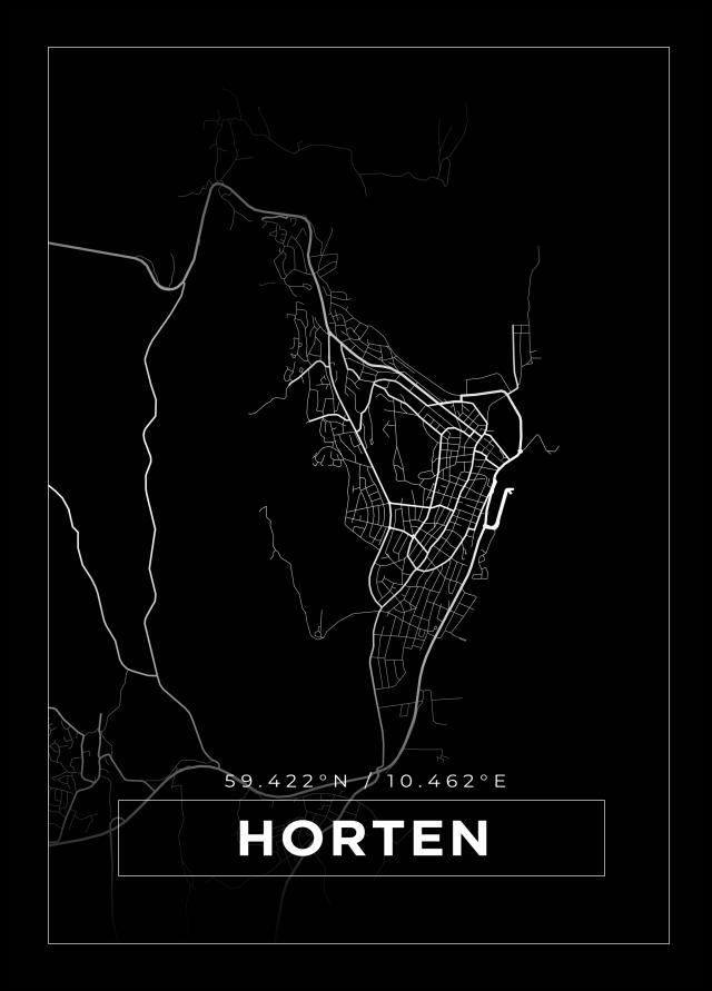 Kartta - Horten - Musta Juliste