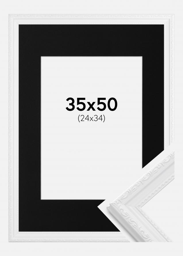 Kehys Abisko Valkoinen 35x50 cm - Paspatuuri Musta 25x35 cm