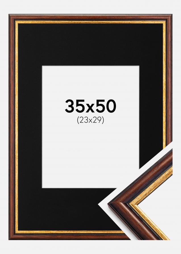 Kehys Siljan Ruskea 35x50 cm - Paspatuuri Musta 24x30 cm